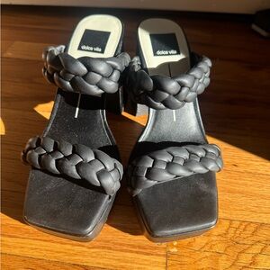 Dolce Vita Black Paily Braided Heels